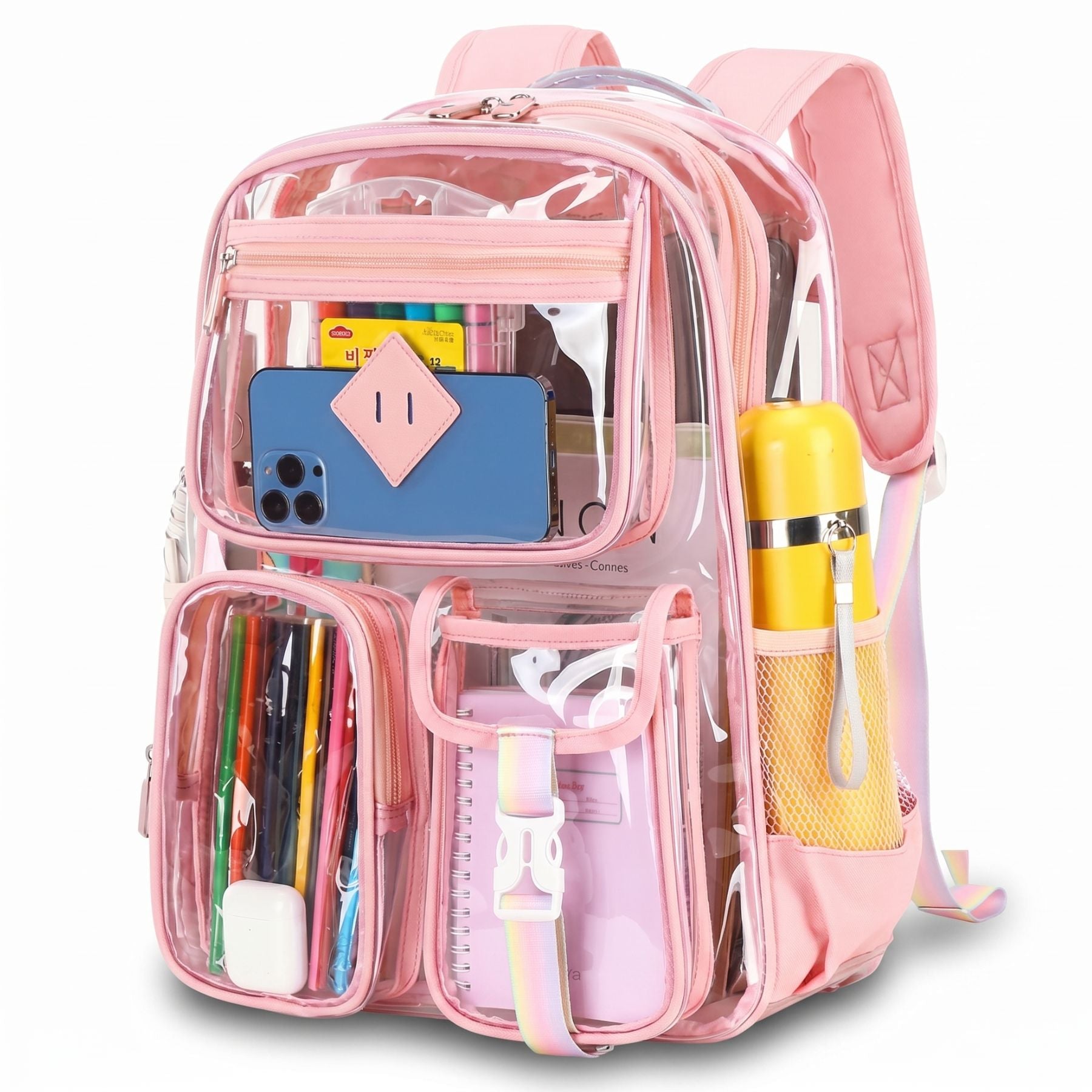 Sac à dos Transparent Kawaii | Grande capacité | PVC imperméable