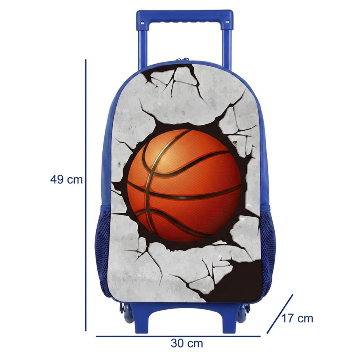 Sac à dos basket à roulettes | Polyester résistant | Poignée réglable | Grande capacité