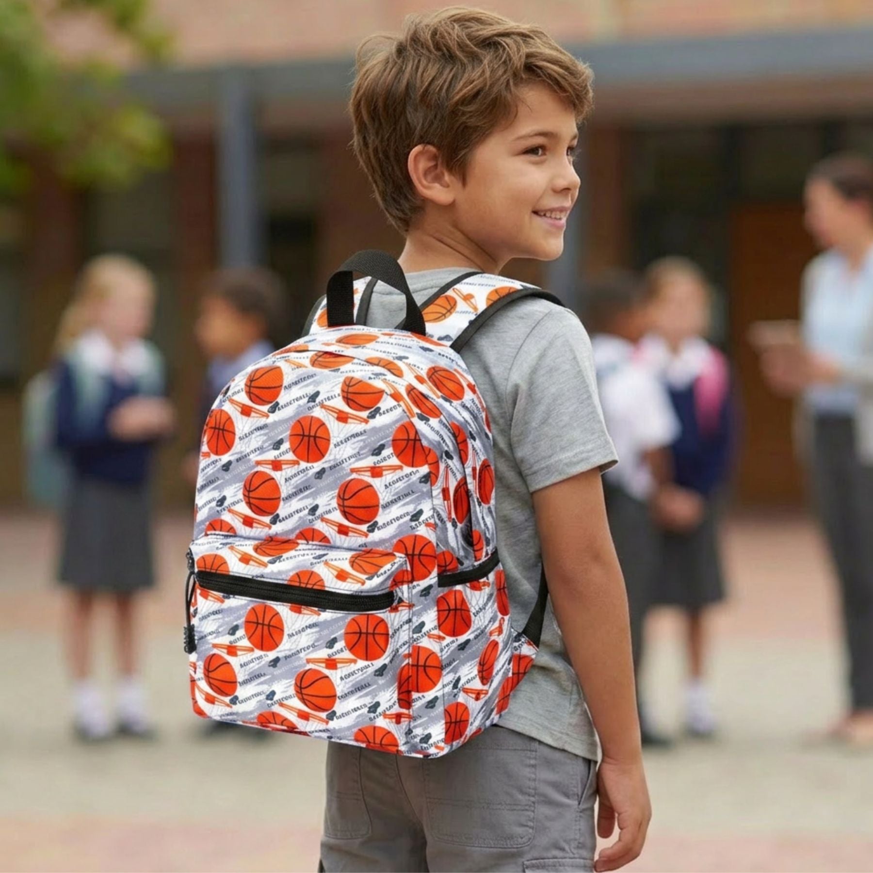 Sac à dos basketball blanc | Tissu Oxford résistant | Léger et pratique | Port confortable