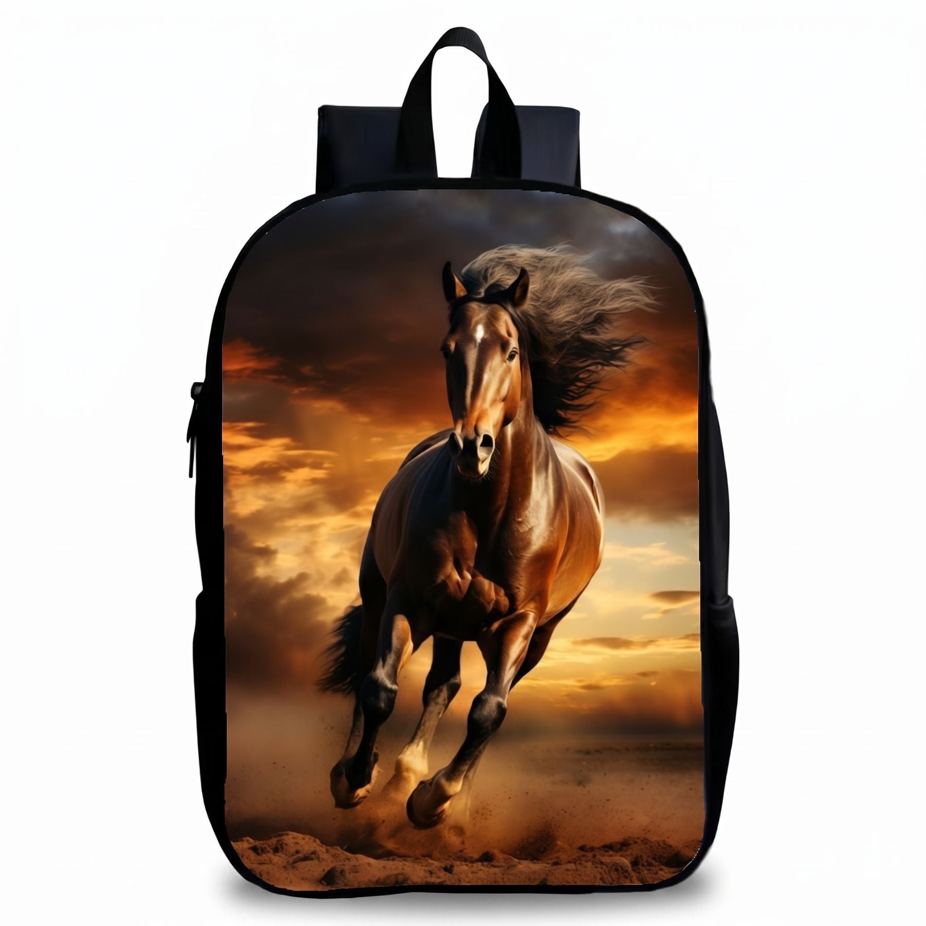 Sac à dos cheval galopant | Bretelles réglables | Polyester résistant | Port confortable