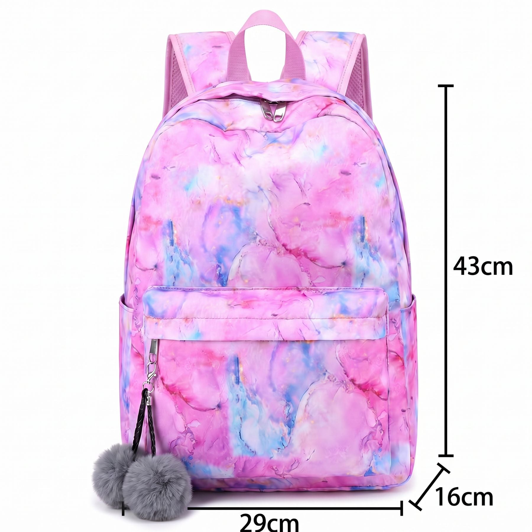 Sac à dos effet marbre | Tissu Oxford imperméable | Multiples rangements | Style tendance