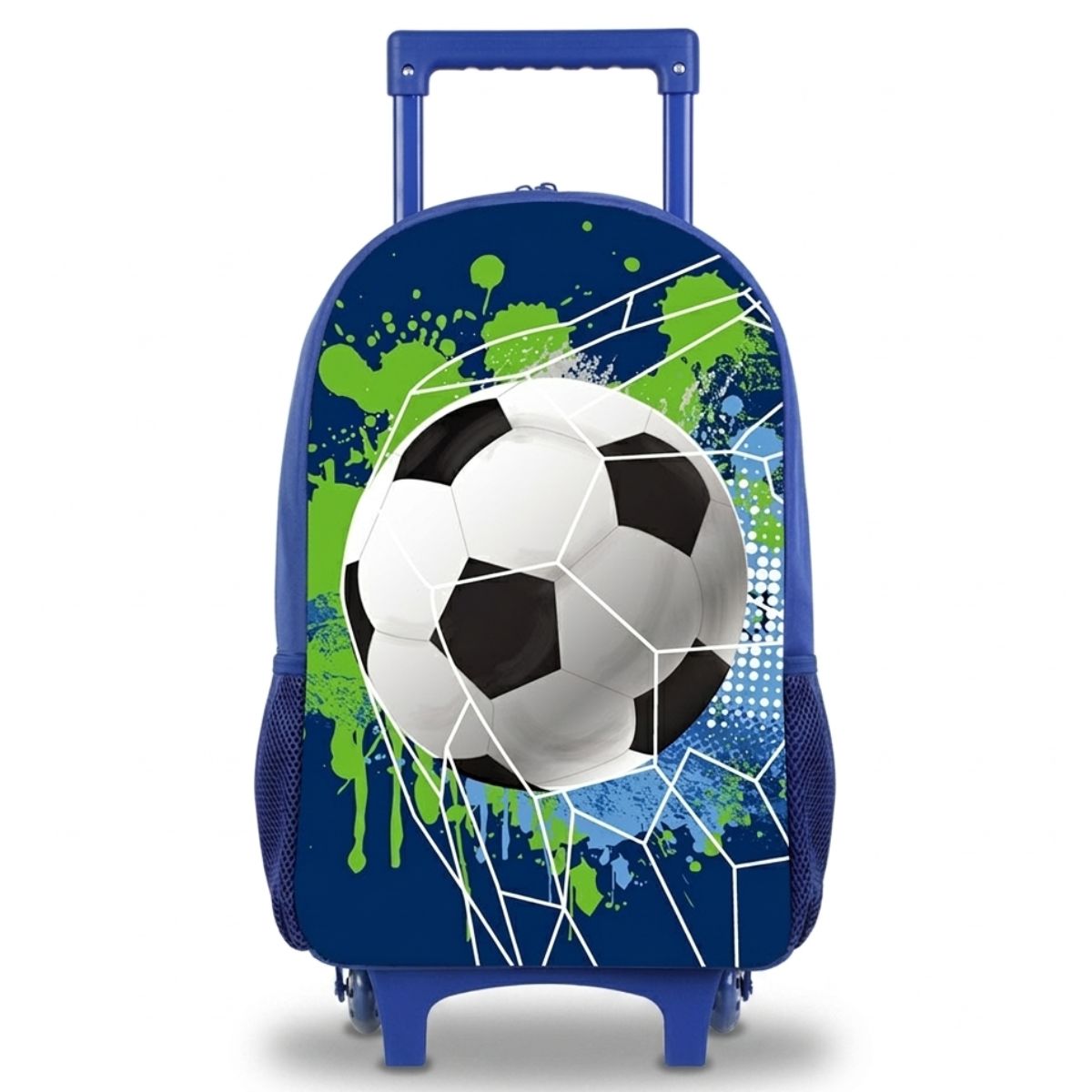 Sac à dos football à roulettes | Polyester résistant | Poignée réglable | Grande capacité