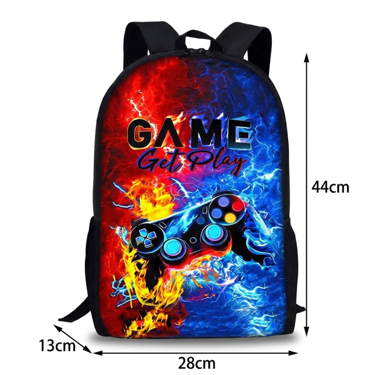 Sac à dos gaming | Ensemble 3 pièces (sac + lunch bag + trousse) | Polyester résistant