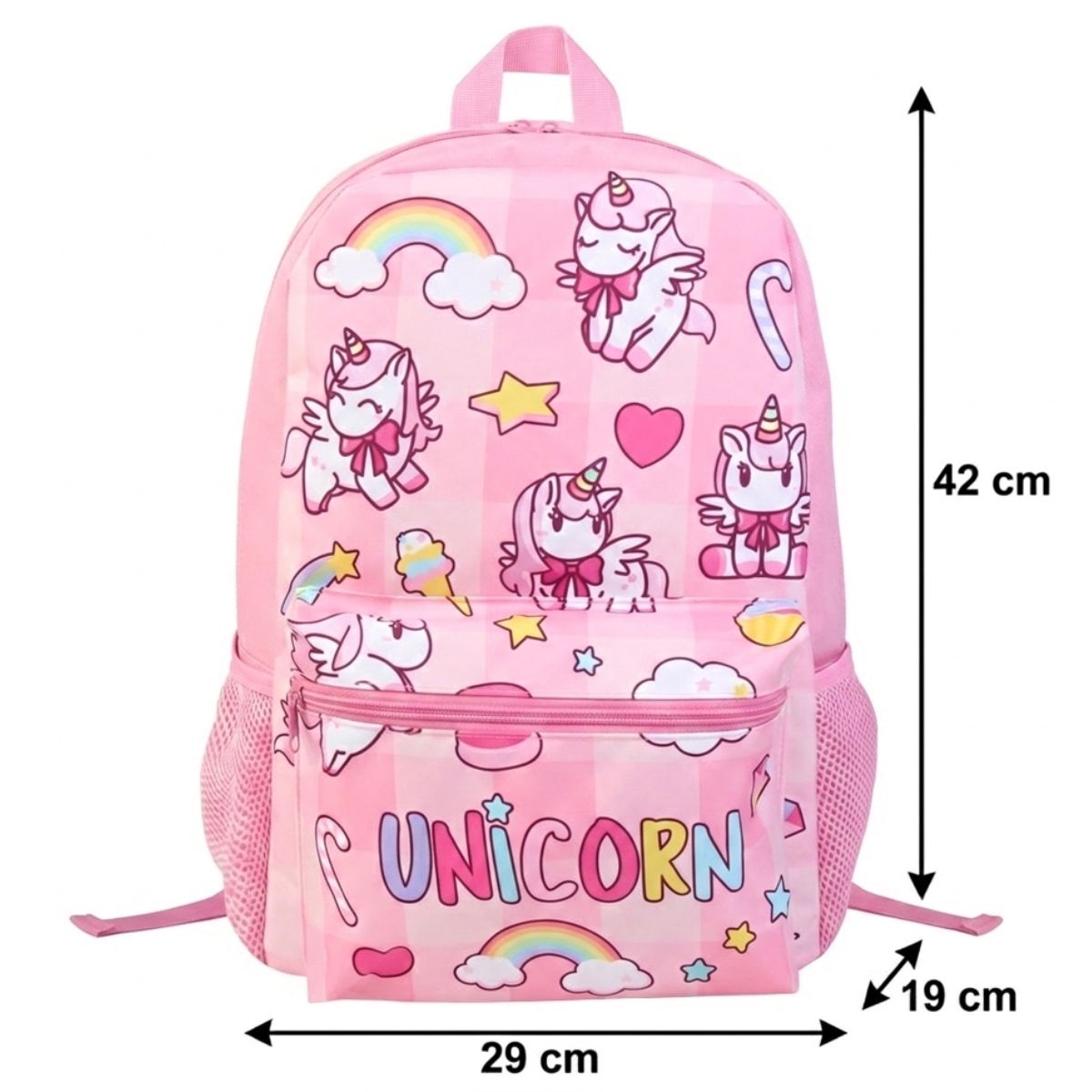 Sac à dos licorne rose pour enfant | Grande capacité | Polyester résistant | Style moderne