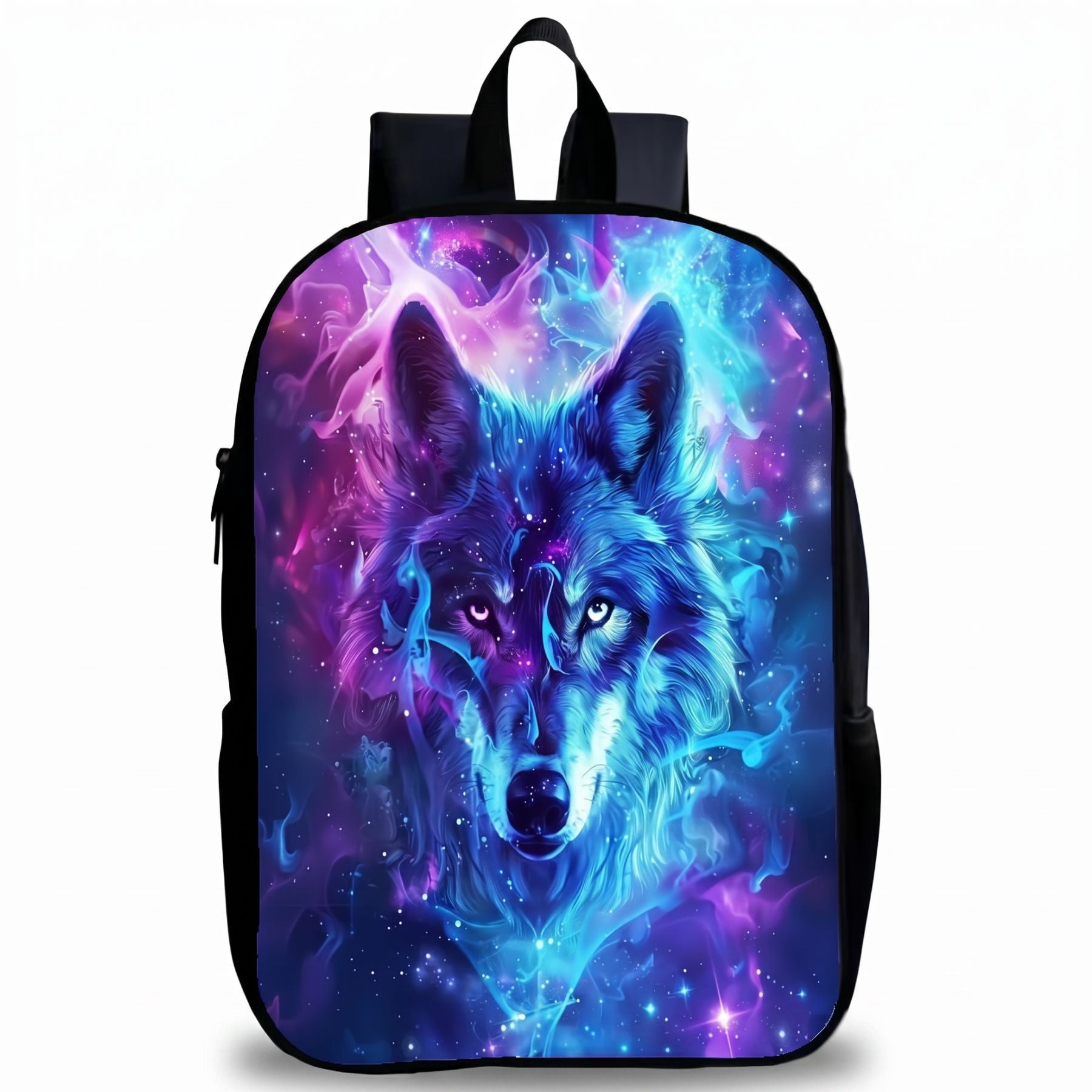 Sac à dos loup galaxie | Bretelles réglables | Polyester résistant | Port confortable