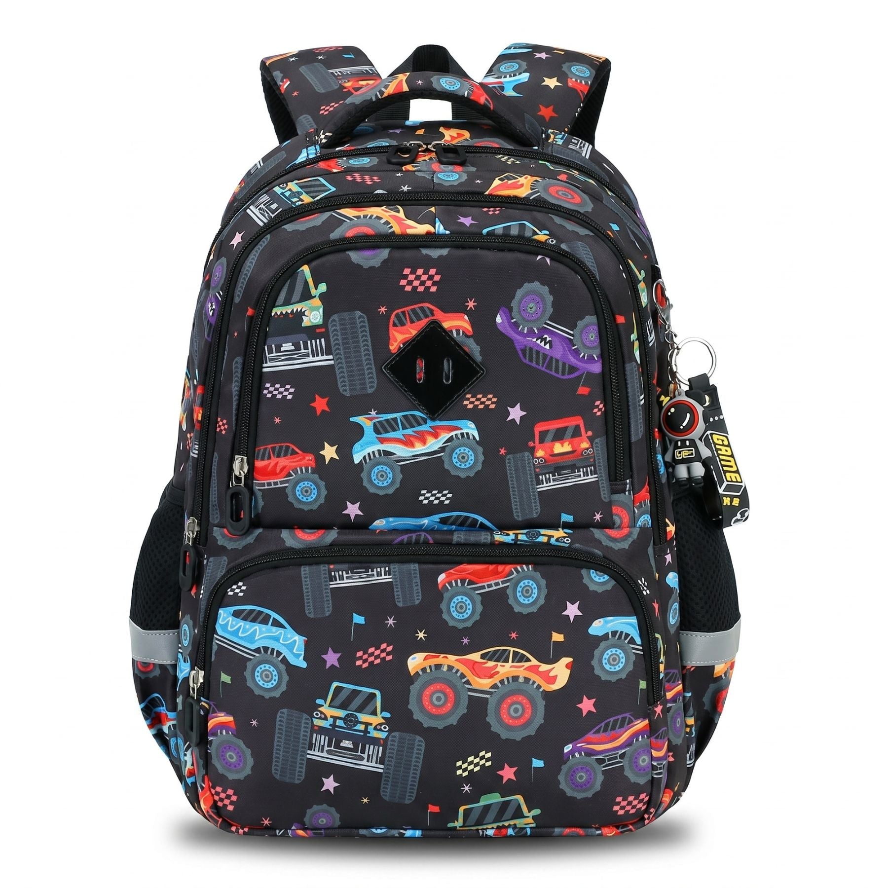 Sac à dos motif Camions | Grande capacité | Oxford résistant | Multi-rangements pratiques