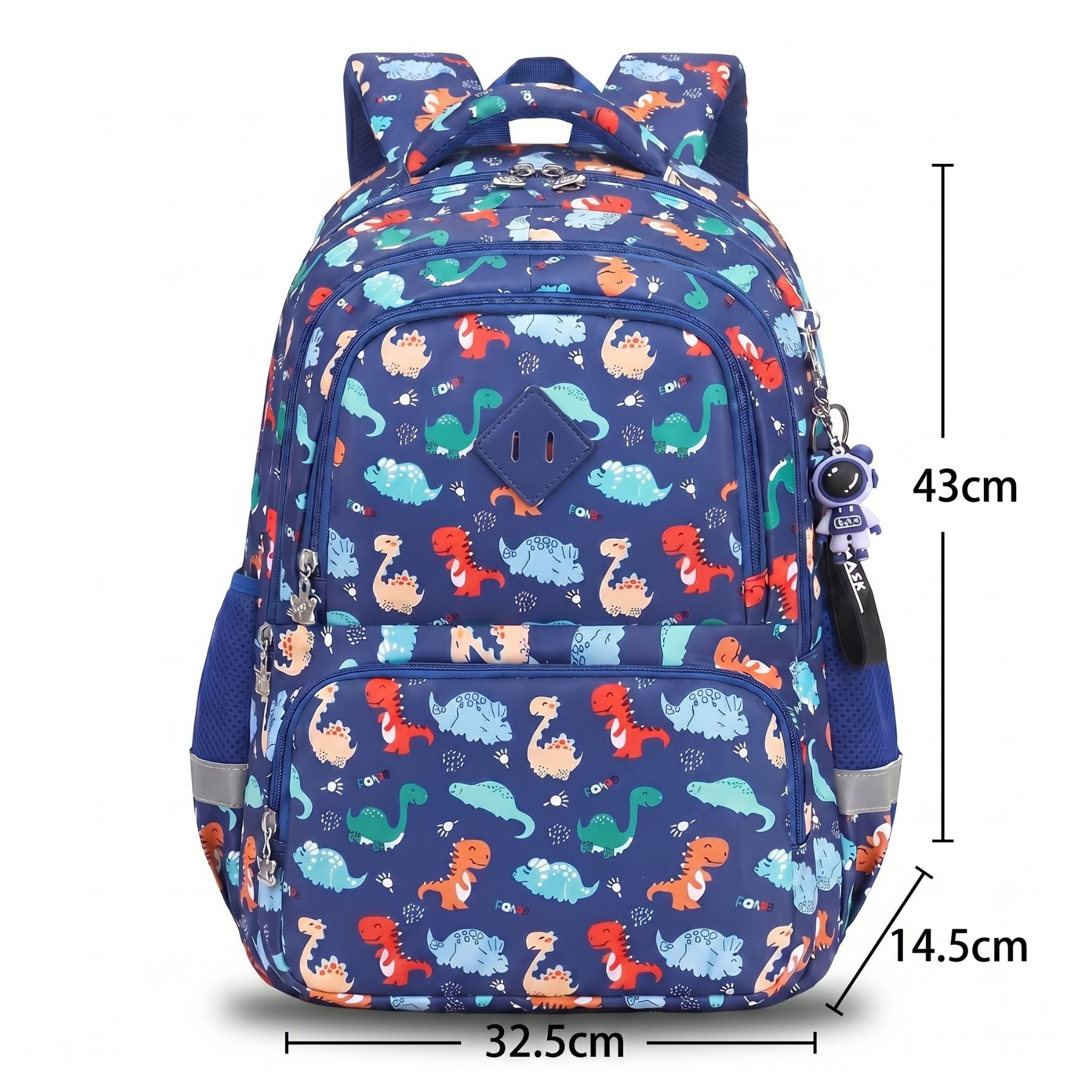 Sac à dos motif Dinosaure bleu | Grande capacité | Oxford résistant | Bretelles confortables