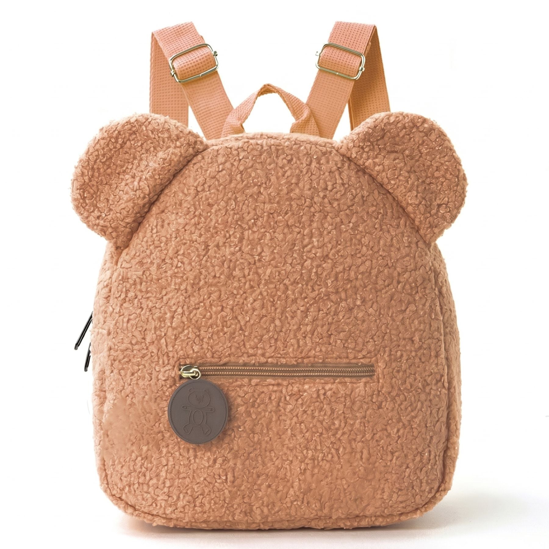 Sac à dos oreilles ourson pour fille | Bretelles confortables | Tissu peluche doux | Idéal maternelle