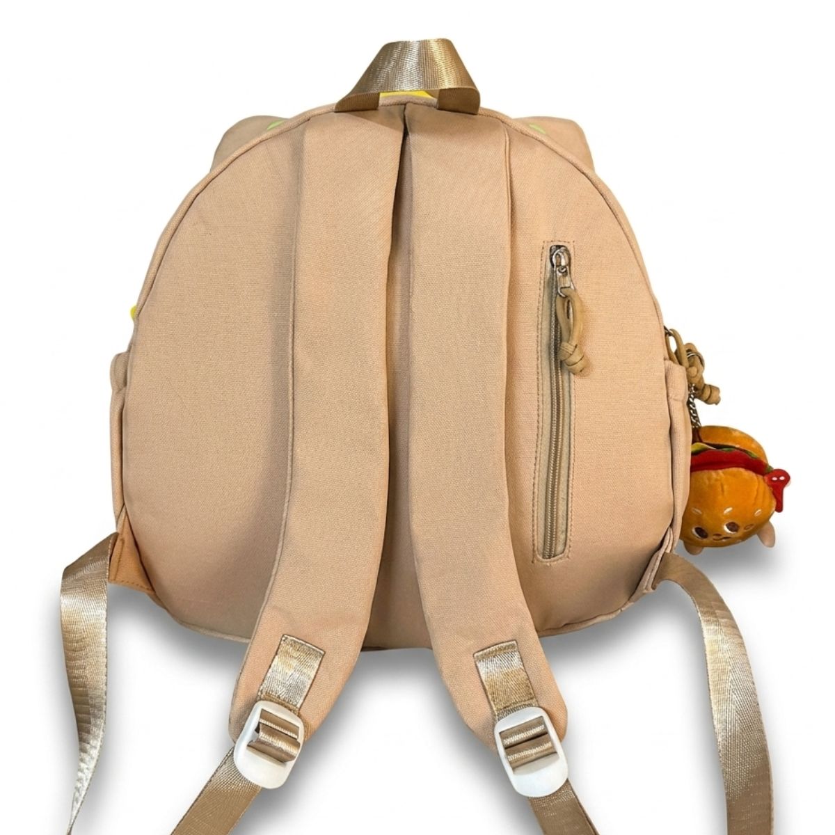 Sac à dos ours hamburger | Porte-clés inclus | Peluche douce | Style kawaii