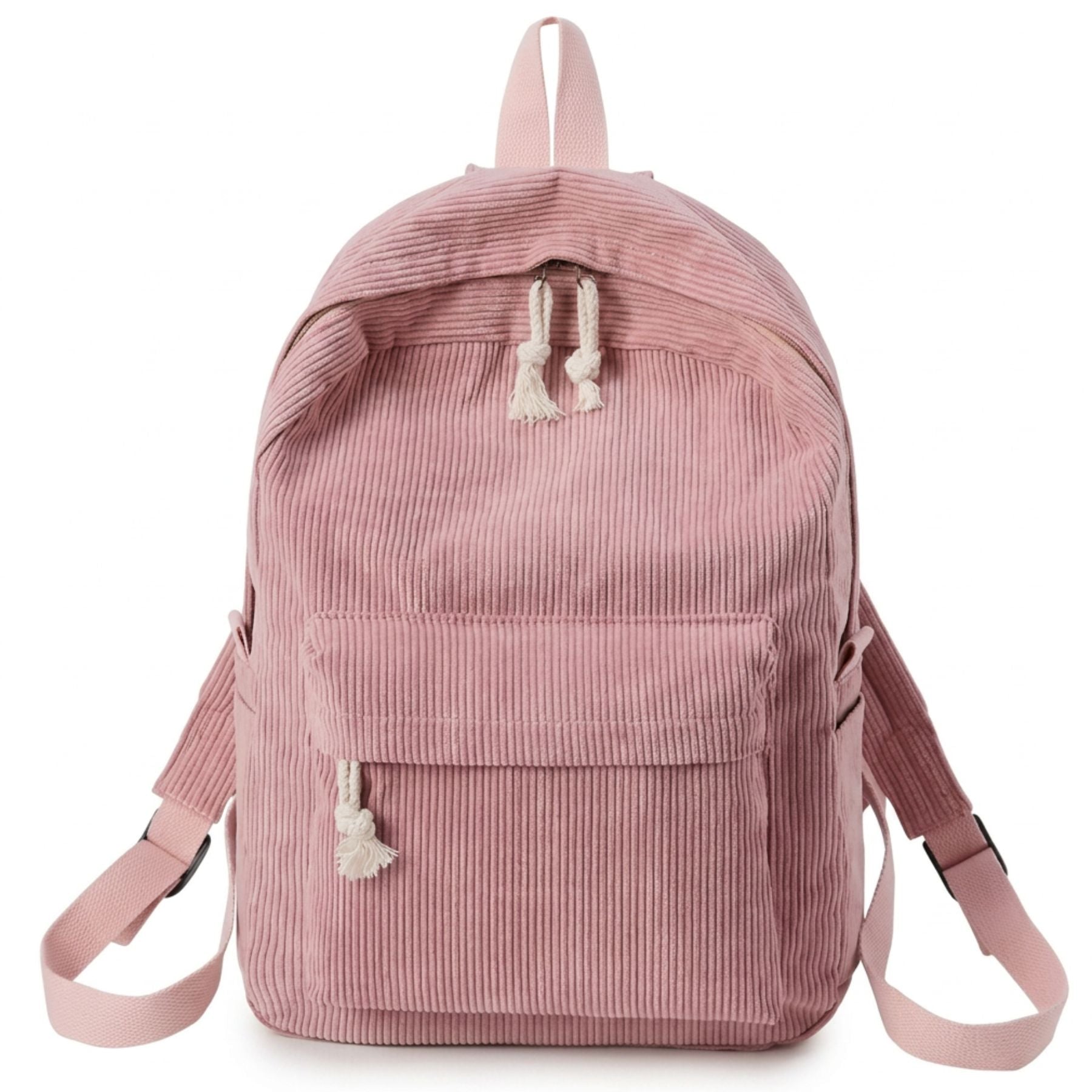 Sac à dos personnalisé en velours côtelé | Prénom en corde | Grande capacité | Style tendance