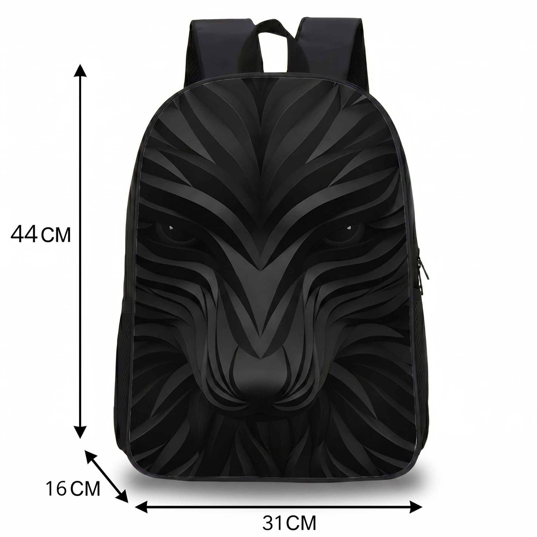 Sac à dos prédateur noir | Kit 3 pièces (sac + bandoulière + trousse) | Nylon résistant