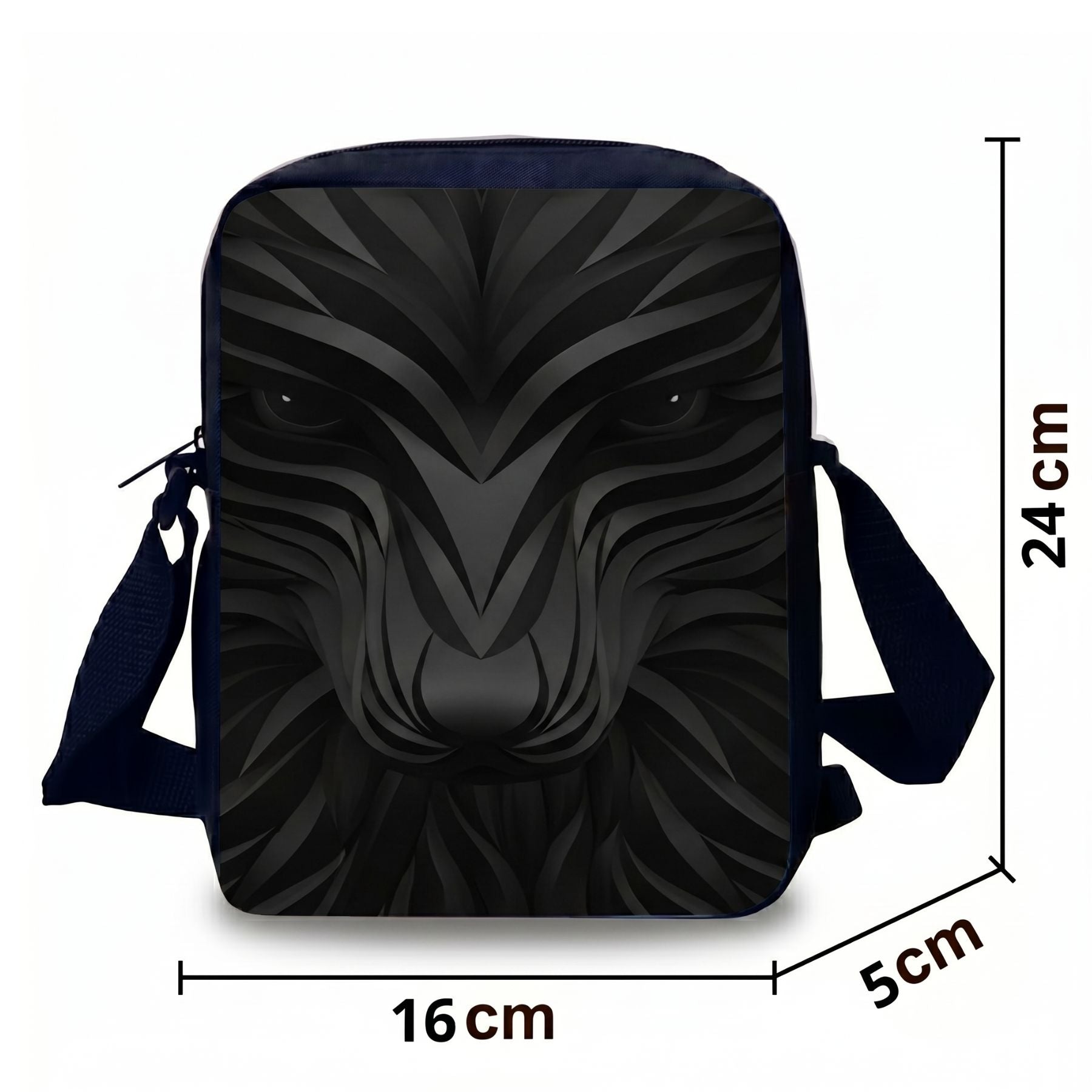 Sac à dos prédateur noir | Kit 3 pièces (sac + bandoulière + trousse) | Nylon résistant