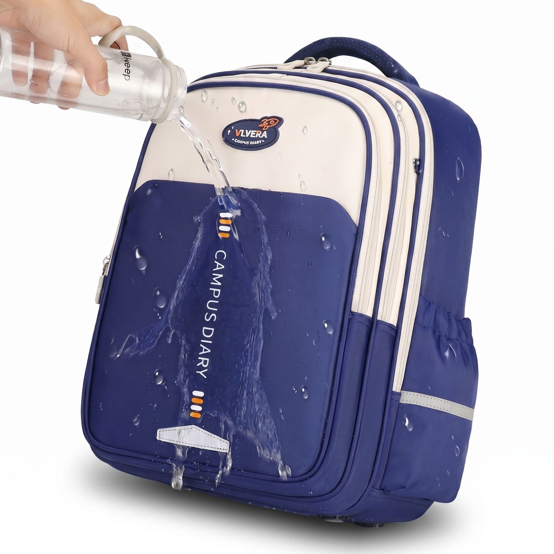 Sac à dos scolaire bleu | Grande capacité | Tissu Oxford résistant | Port confortable