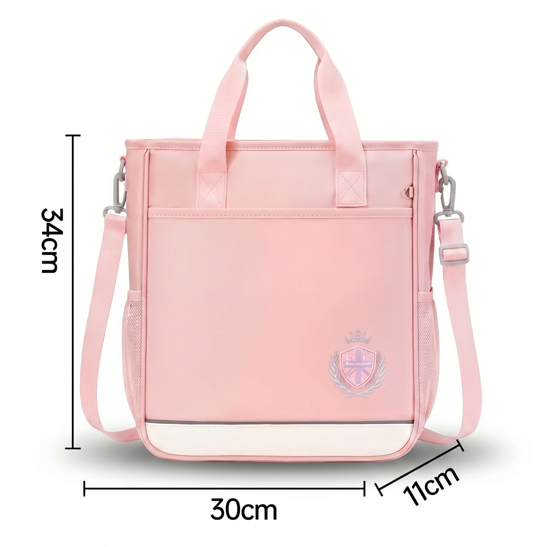 Sac à dos scolaire bleu royal et rose | Ensemble 3 pièces (sac + petit sac bandoulière + trousse) | Tissu Oxford résistant