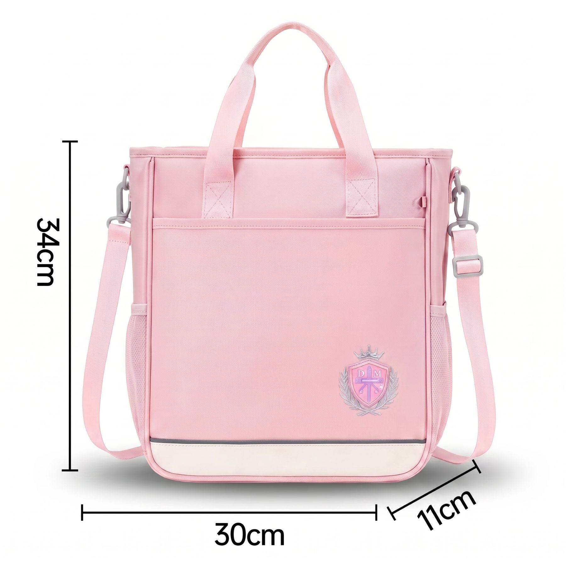 Sac à dos scolaire rose pour fille | Ensemble 3 pièces (sac + petit sac bandoulière + trousse) | Tissu Oxford résistant