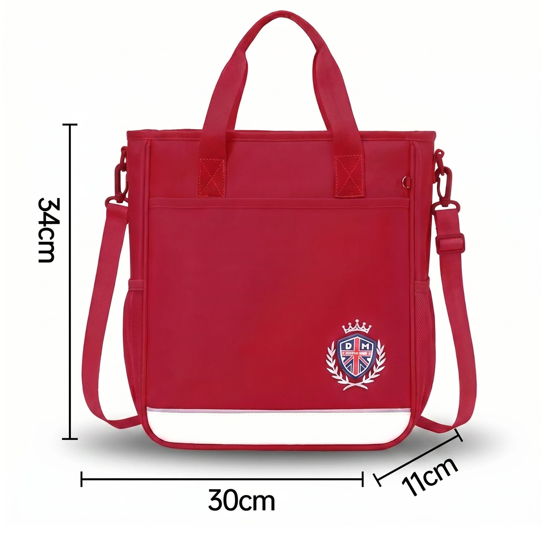 Sac à dos scolaire rouge Bordeaux | Ensemble 3 pièces (sac + petit sac bandoulière + trousse) | Tissu Oxford résistant