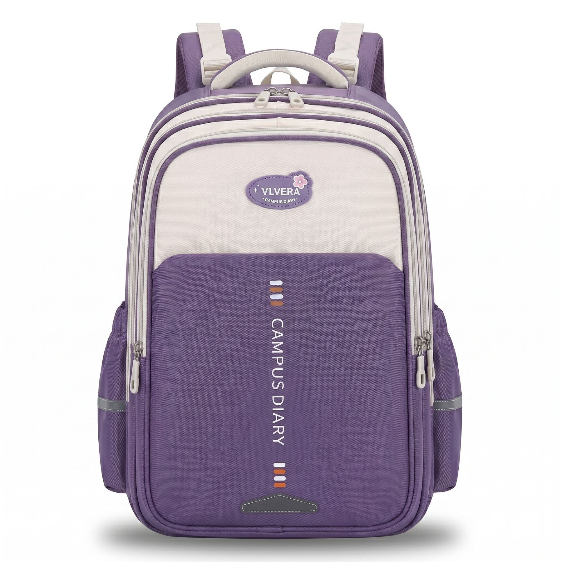 Sac à dos scolaire violet | Grande capacité | Tissu Oxford résistant | Port confortable