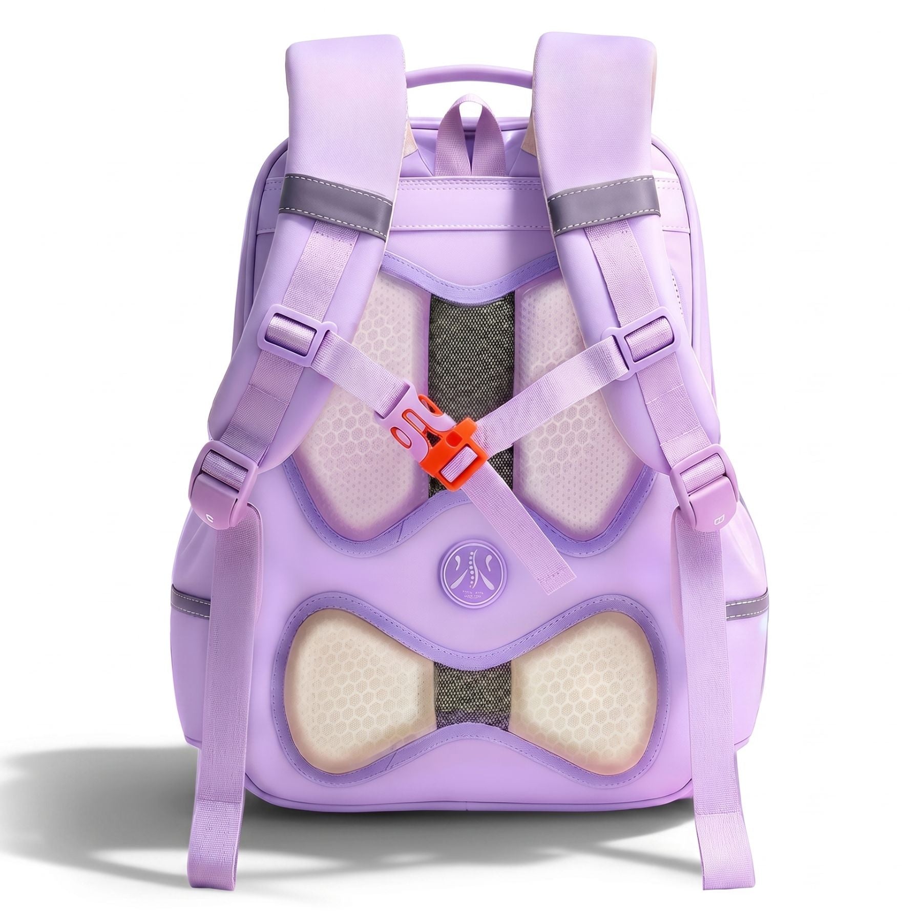 Sac à dos scolaire violet pour fille | Ensemble 3 pièces (sac +petit sac bandoulière +trousse) | Tissu Oxford résistant