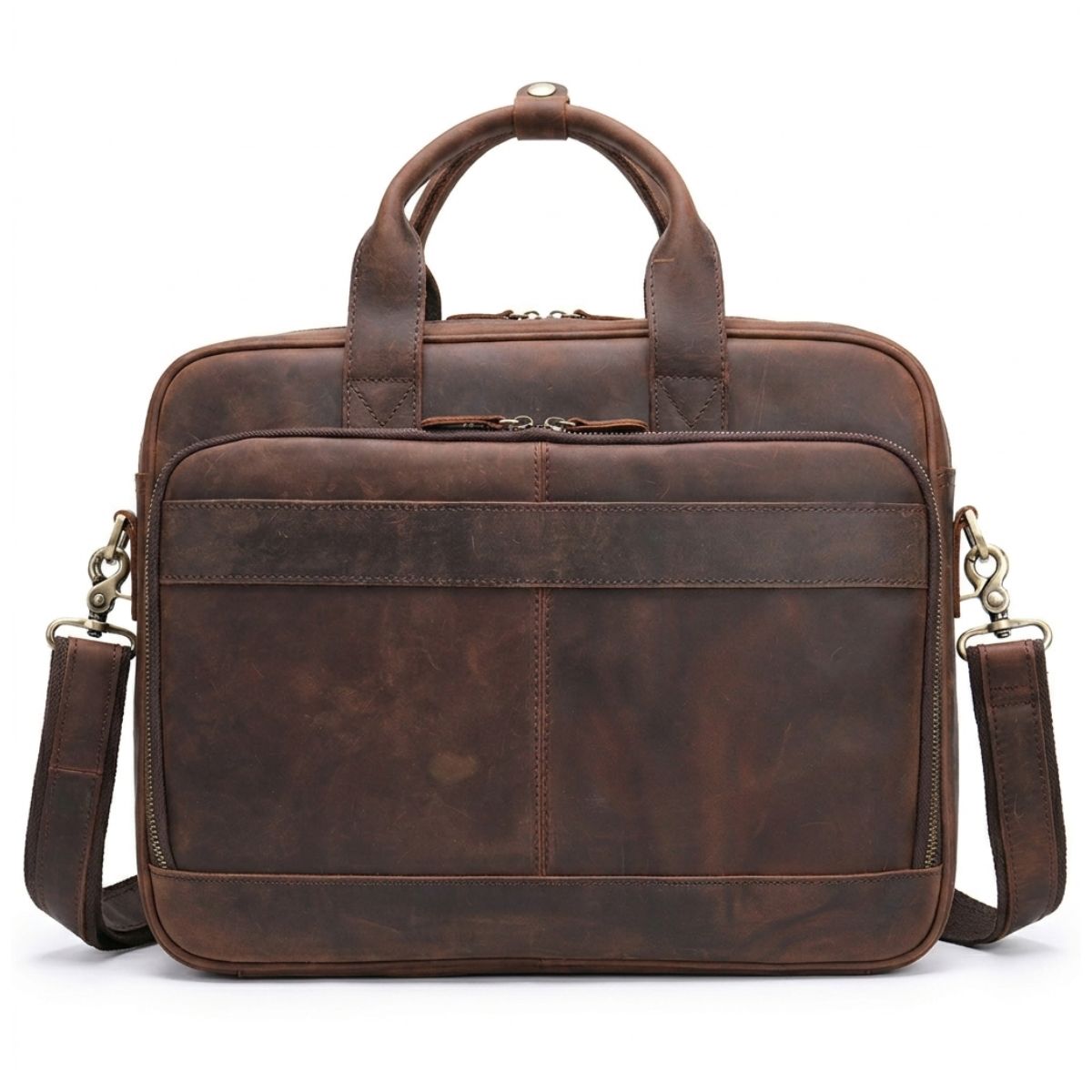 Cartable bandoulière homme | Multiples rangements | Cuir résistant
