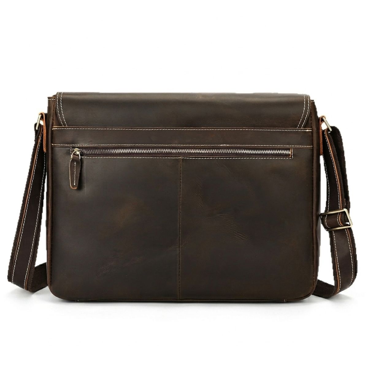 Sac bandoulière rétro homme | Multiples rangements | Cuir résistant
