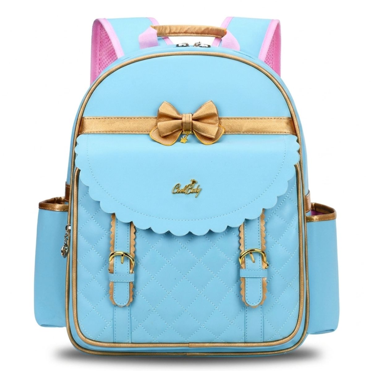 Sac scolaire matelassé fille | Grande capacité | Tissu nylon léger | Port confortable