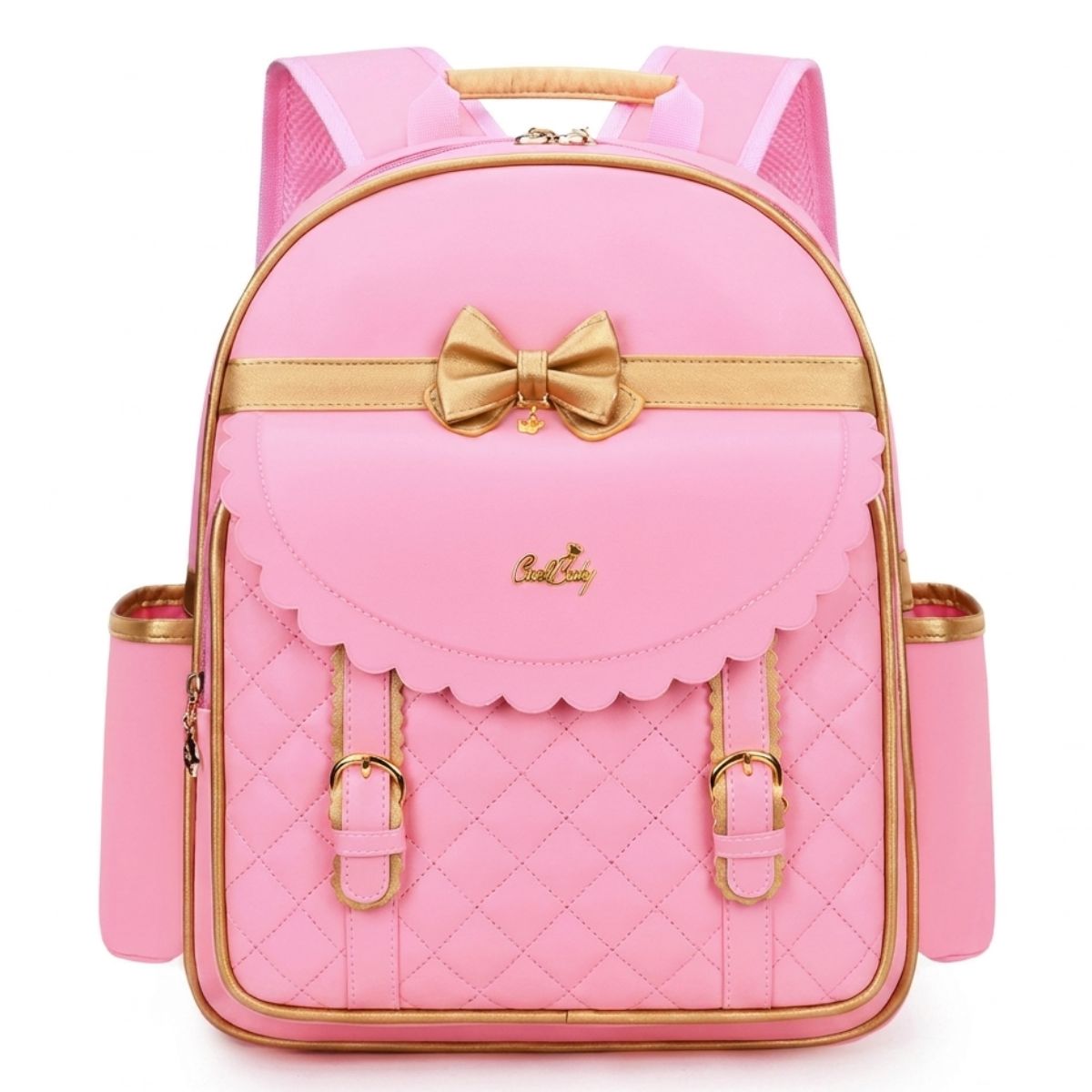 Sac scolaire matelassé fille | Grande capacité | Tissu nylon léger | Port confortable