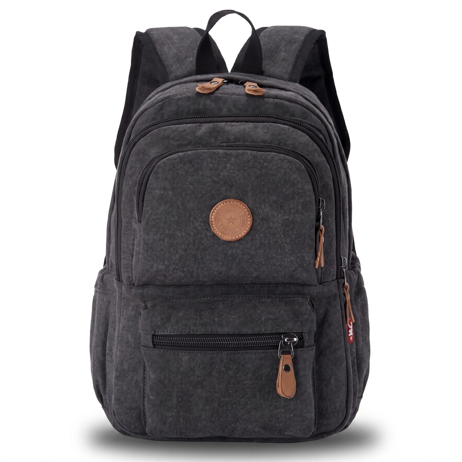 Sac scolaire vintage unisexe | Compartiments multiples | Tissu canvas épais