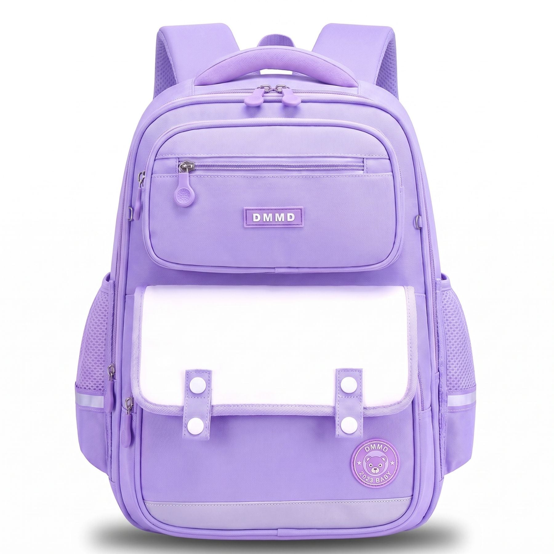 Sac scolaire violet grand format | Dos respirant renforcé | Tissu Oxford résistant | Grande capacité
