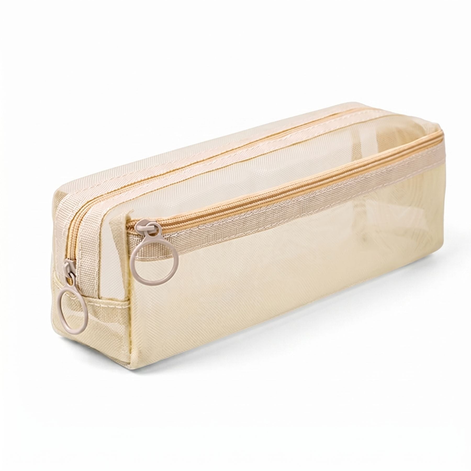 Trousse Étudiant Maille Transparente | Grande Capacité Double Zip | 4 Coloris Pastel | Collège Lycée