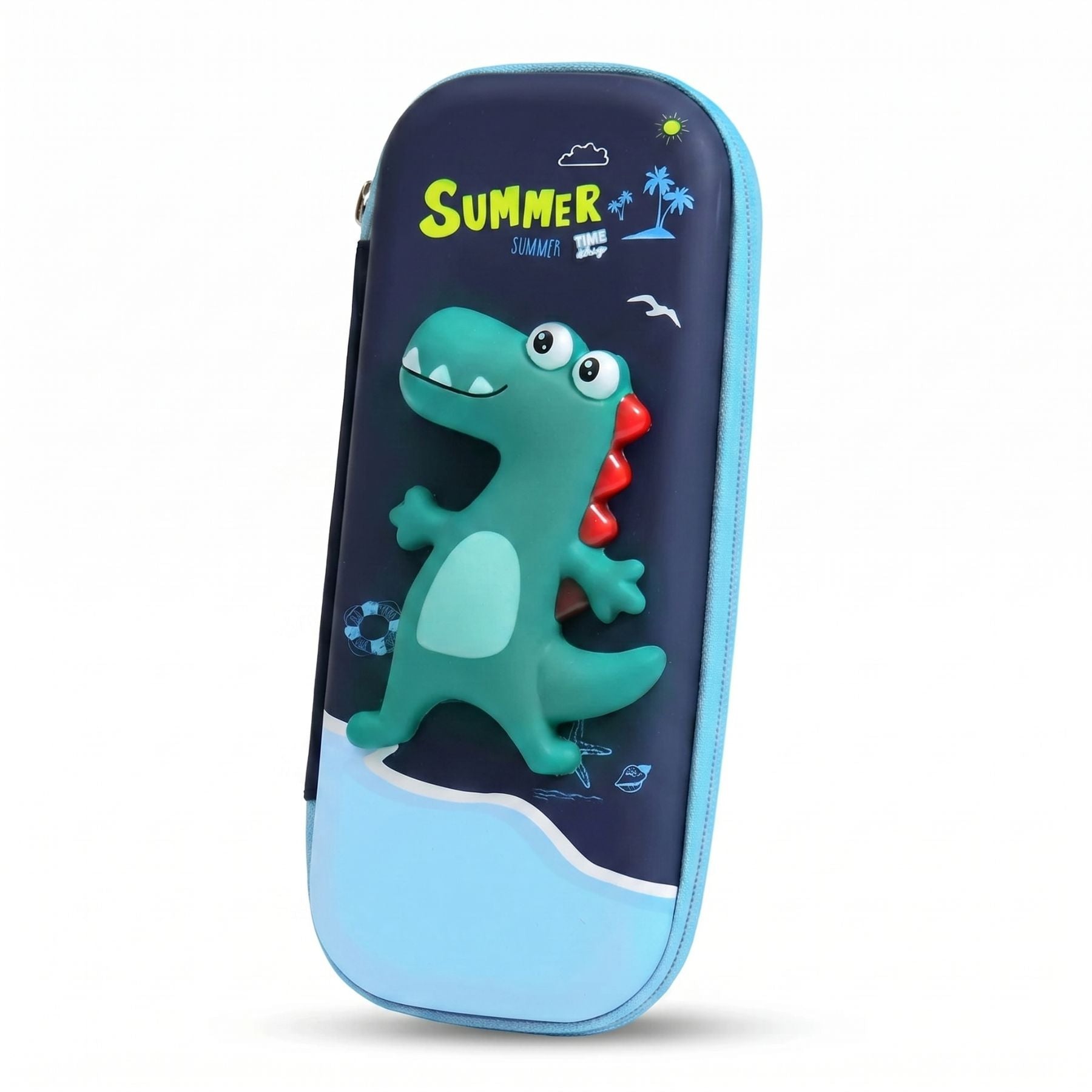 Trousse Scolaire Garçon Dinosaure 3D | Coque EVA Rigide | Grande Capacité | Figurine Anti-Stress en Relief