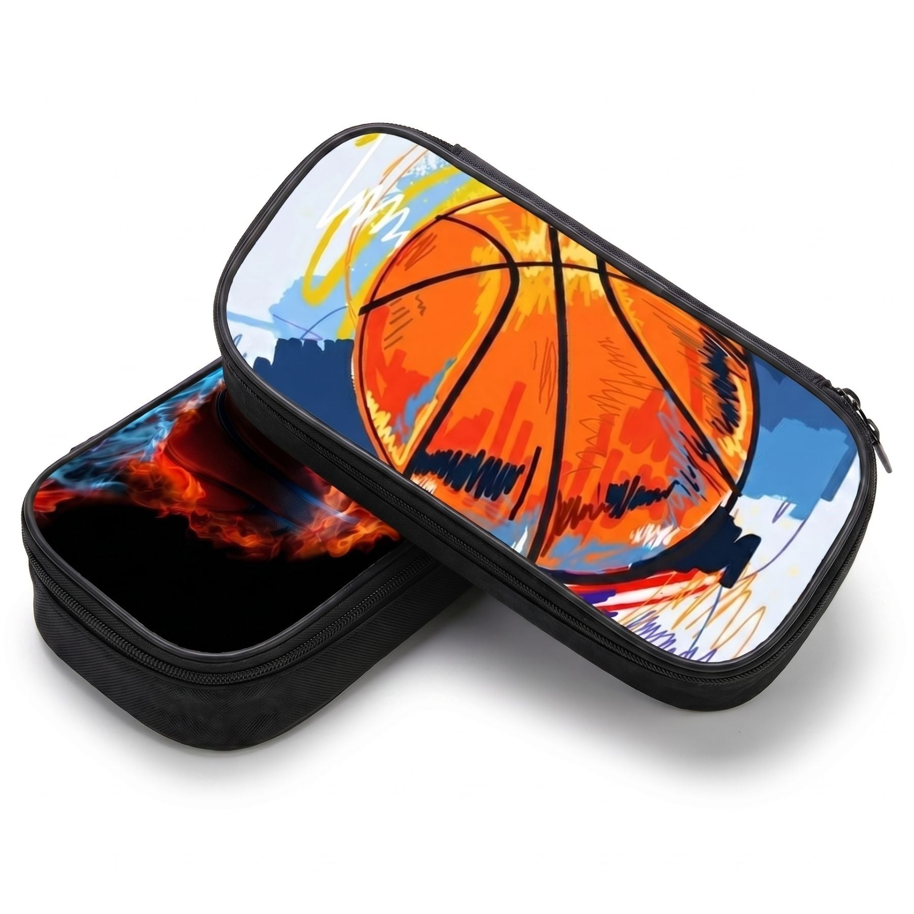 Trousse scolaire basketball | Compartiment unique | Grande capacité | Rangement efficace