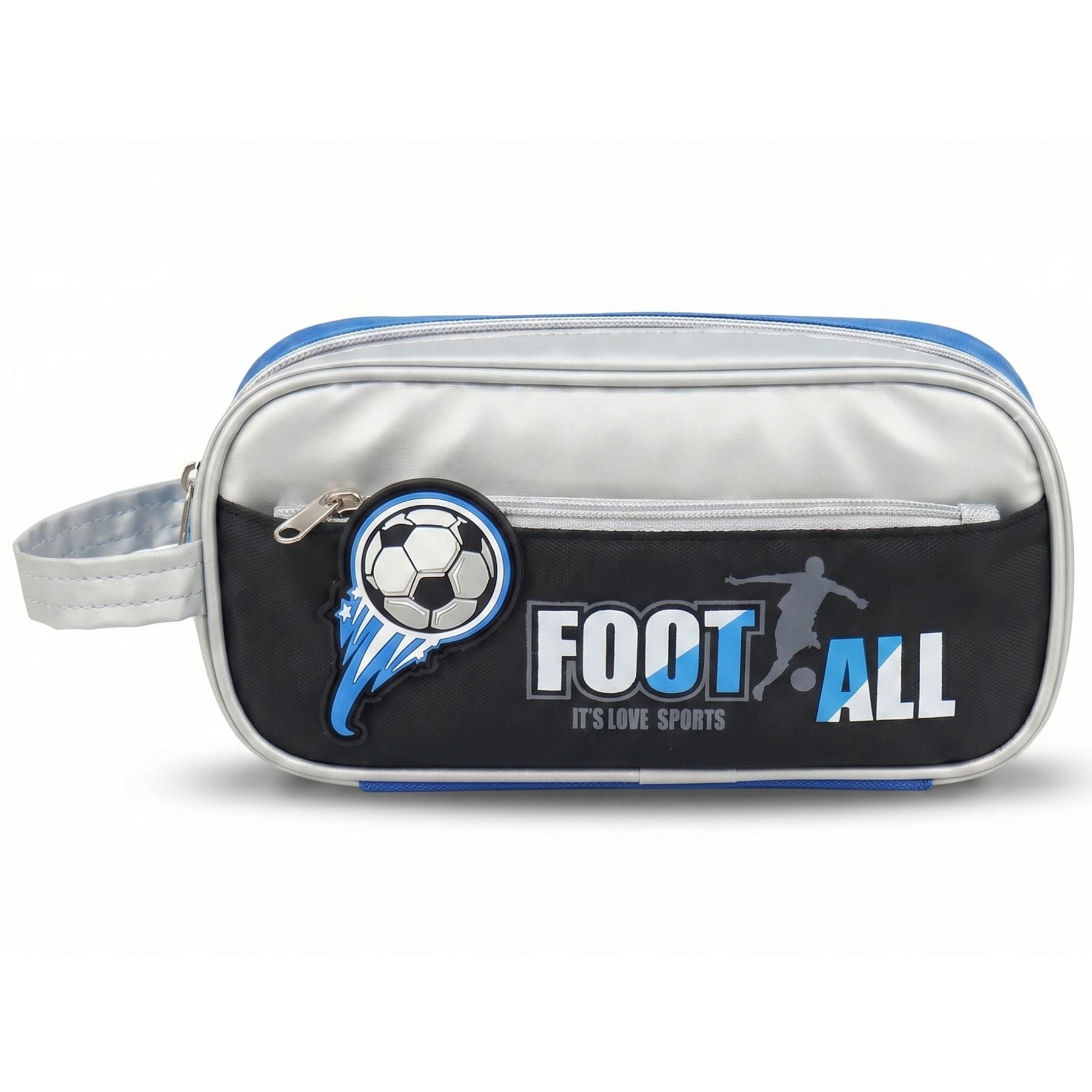 Trousse à crayons football | Grande capacité zippée | Compartiments multiples | Rangement pratique et structuré