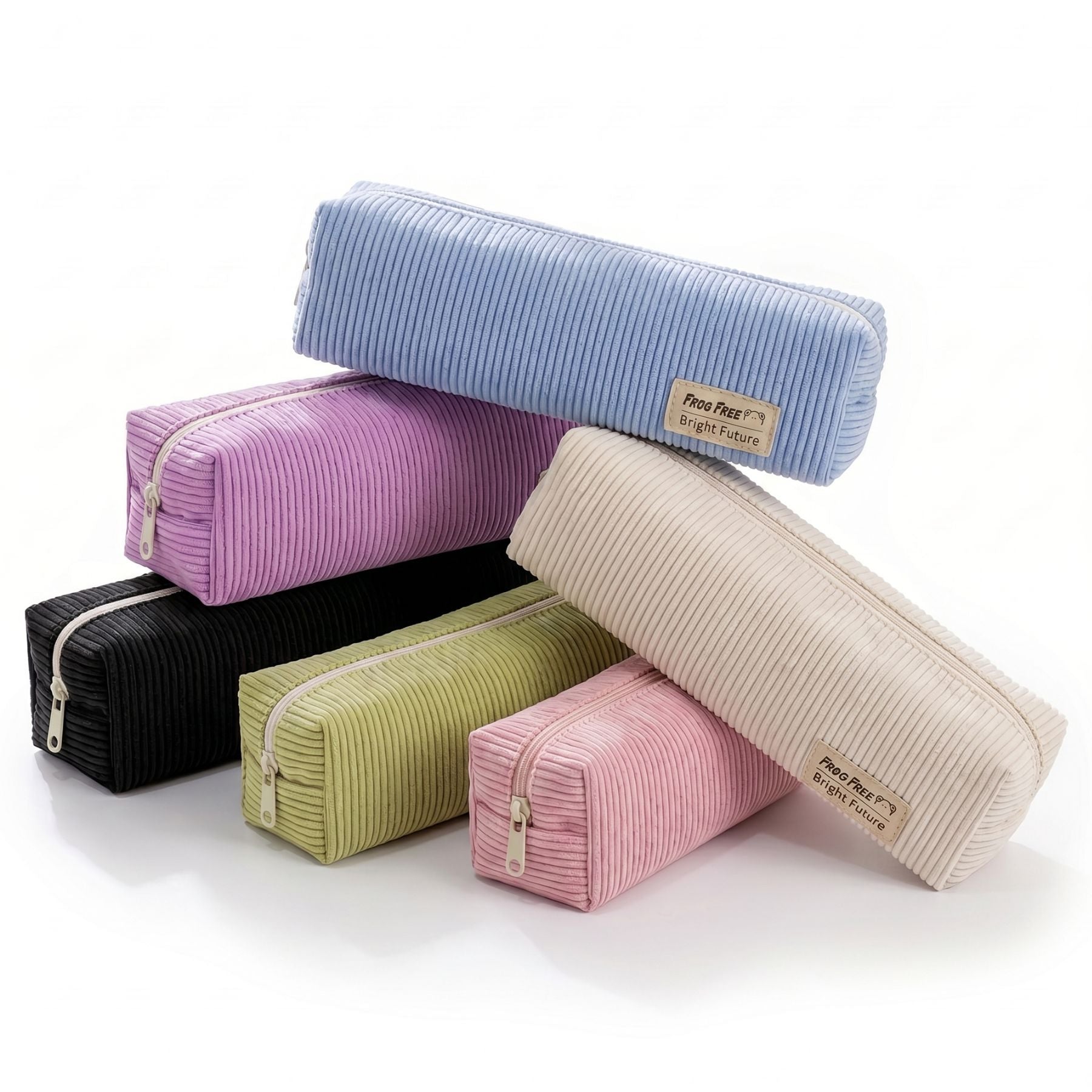 Trousse scolaire | Velours côtelé doux | Fermeture zippée | Protection et organisation des stylos
