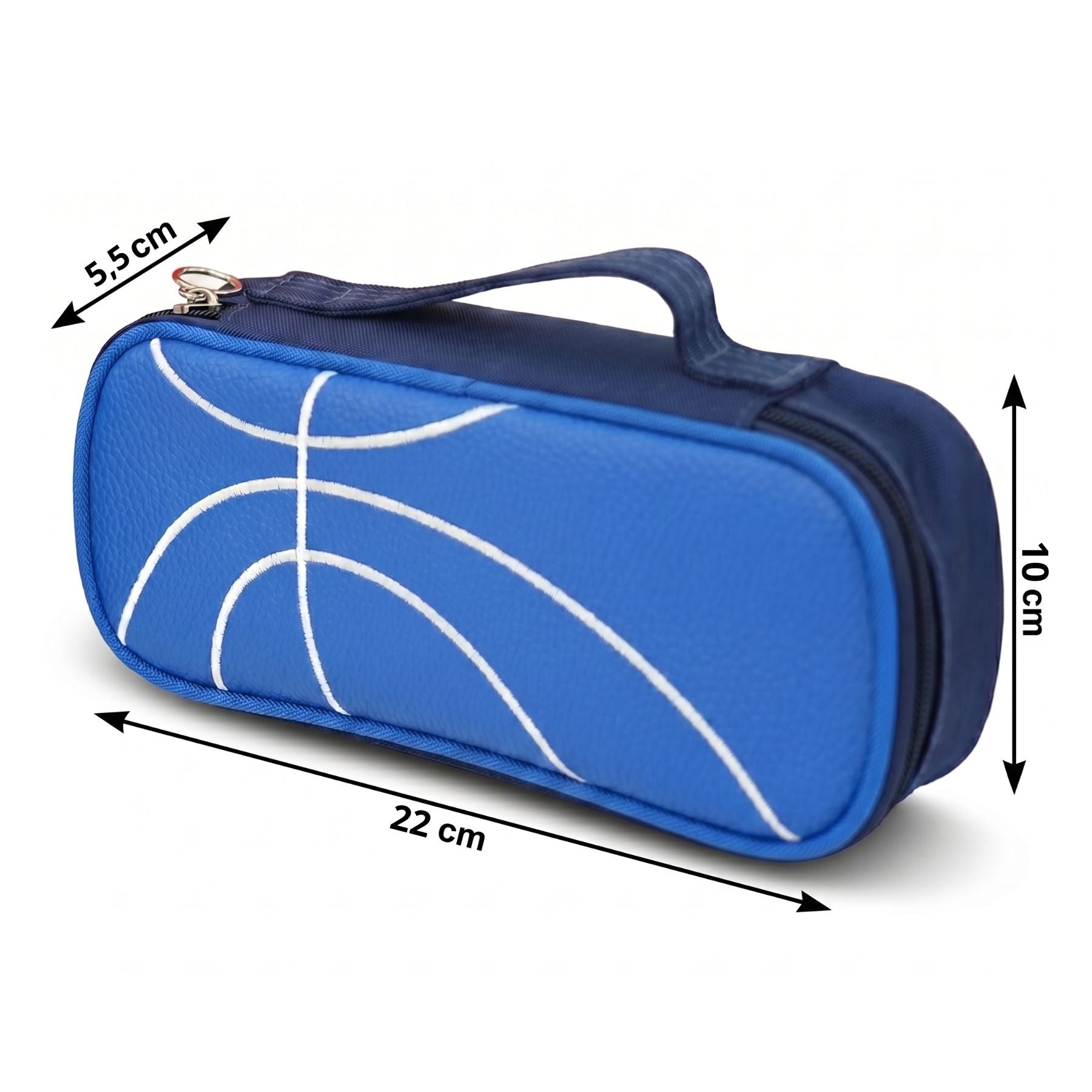 Trousse scolaire basketball | Tissu Oxford résistant | Grande capacité zippée | Organisation pratique au quotidien