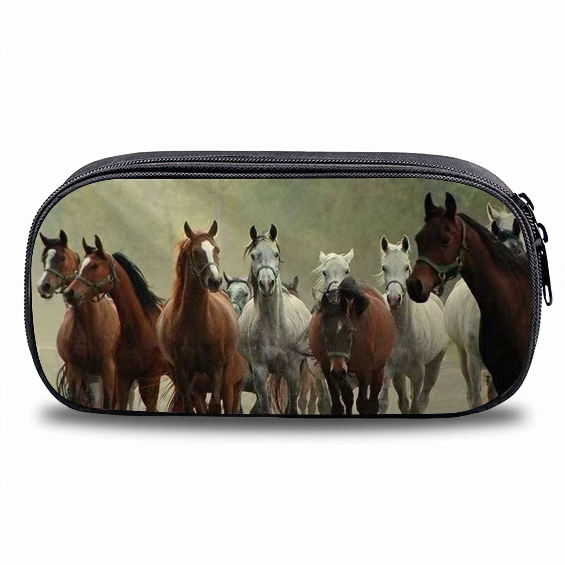 Trousse scolaire cheval | Grande capacité | Fermeture zippée | Rangement pratique au quotidien