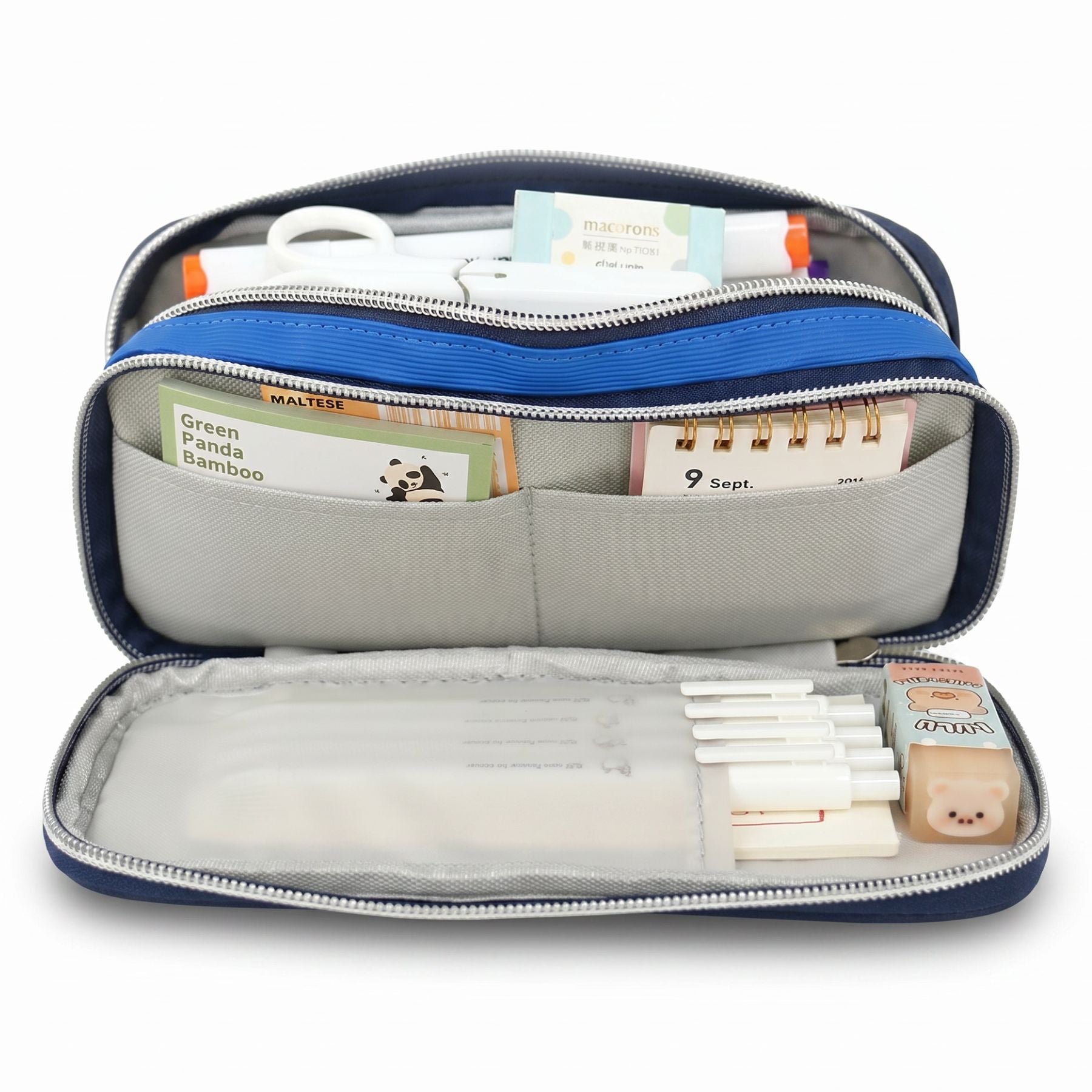 Football Pencil Case | Durable Oxford Fabric | Double Zip Compartments | Organised School Storage