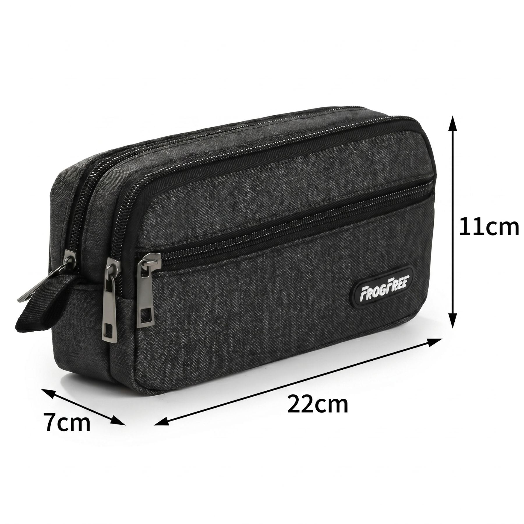Trousse scolaire grande capacité | 3 compartiments organisés | Design sobre et résistant | Rangement efficace