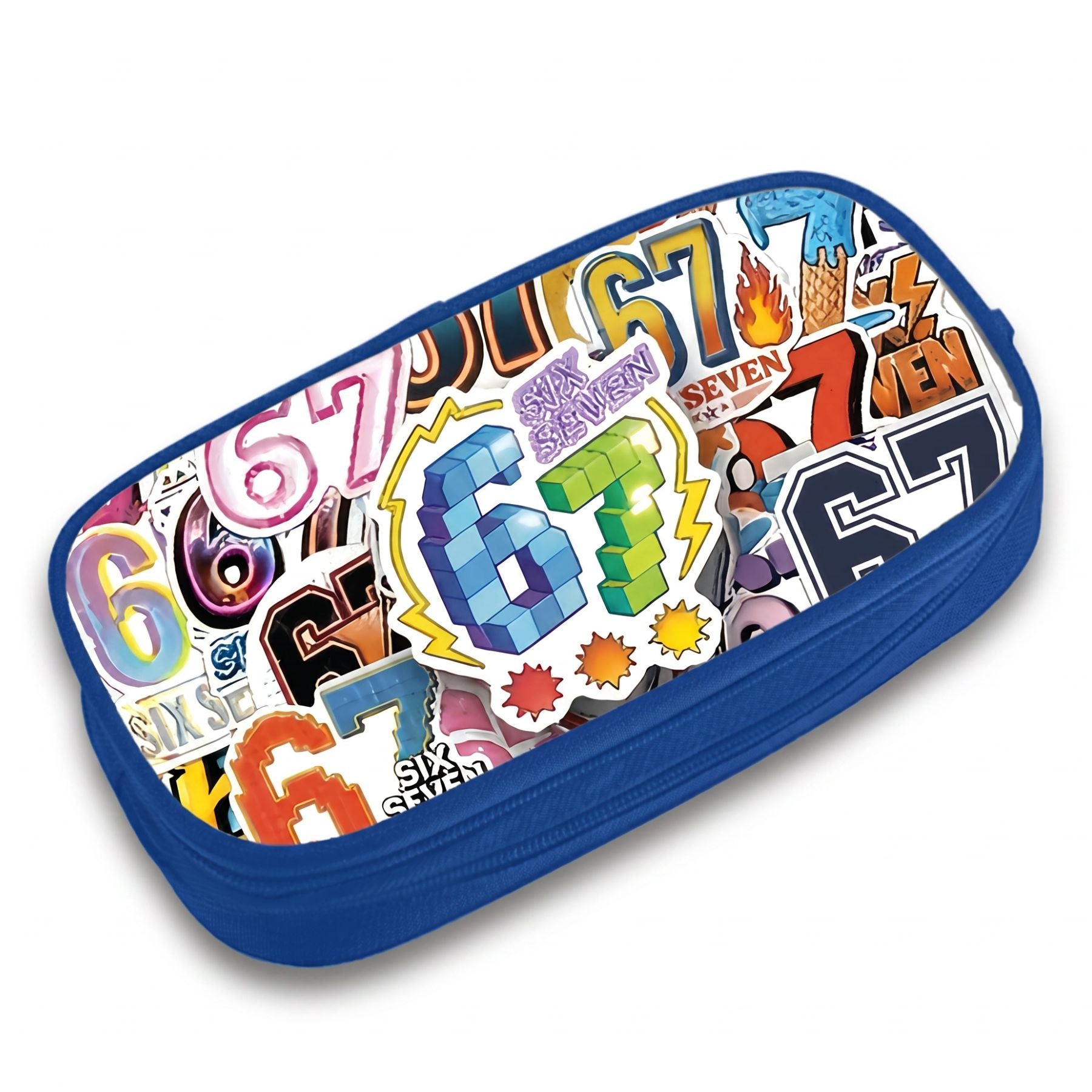 Trousse scolaire graphique 67 | Design cartoon coloré | Polyester résistant | Organisation pratique des stylos