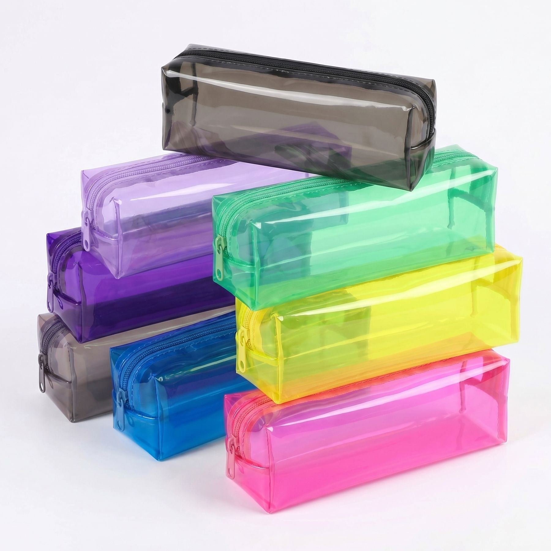 Trousse scolaire transparente | PVC résistant | Format spacieux | Accès facile à vos fournitures