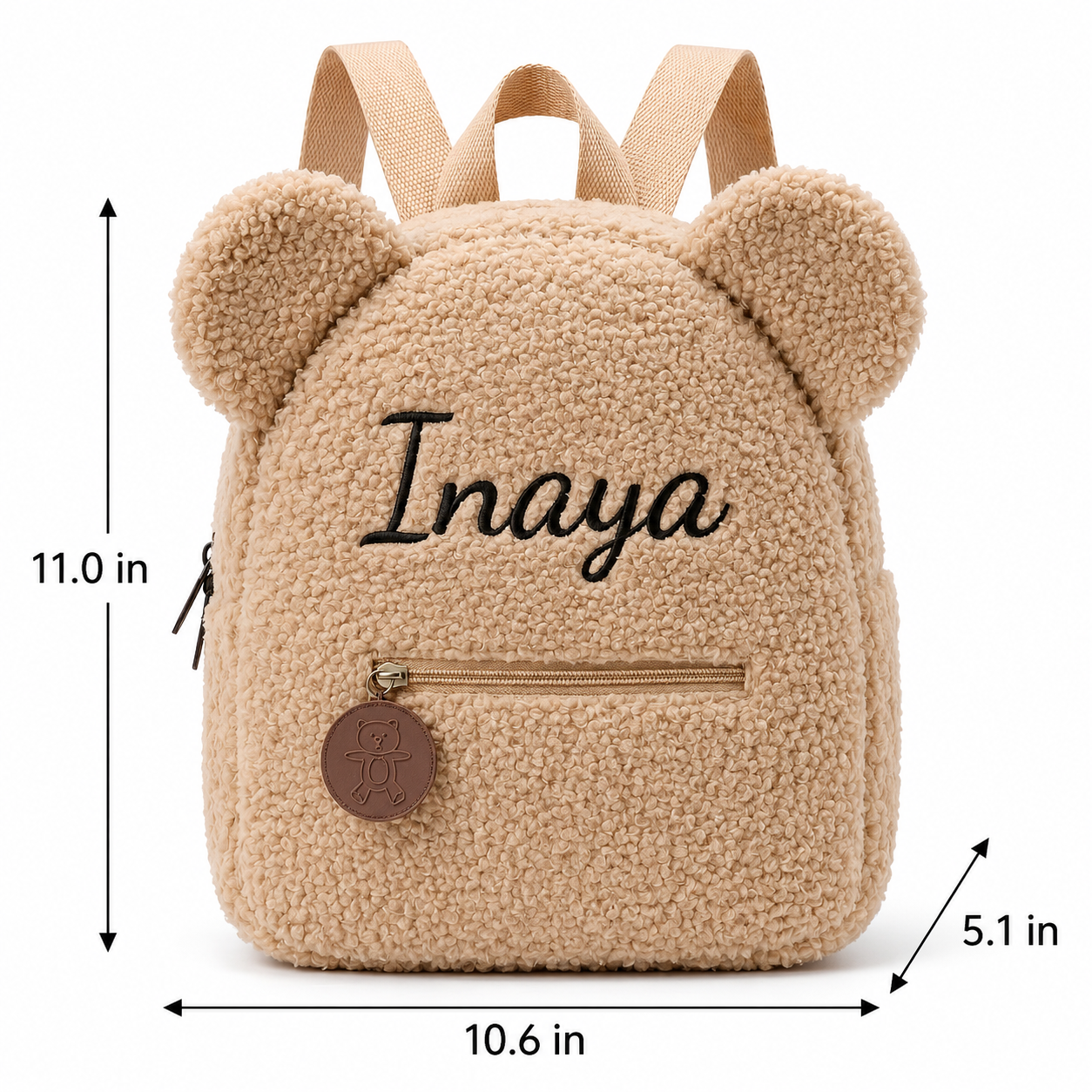 Personalised Teddy Bear Backpack for Kids | Custom Name Embroidery | Soft Plush