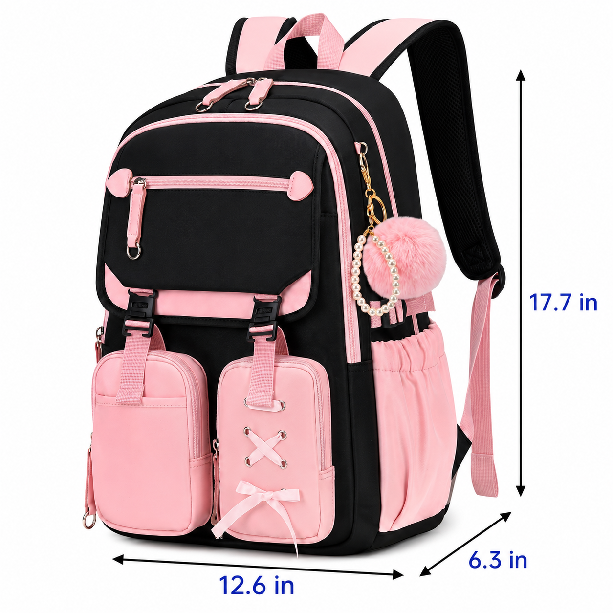 Casual Kawaii School Backpack | Large Capacity | Durable Oxford Fabric