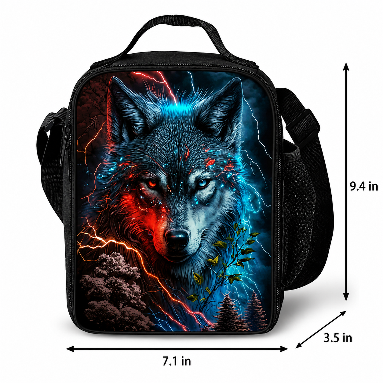 Wolf Backpack Set | 3-Piece School Bag Set | Durable Polyester
