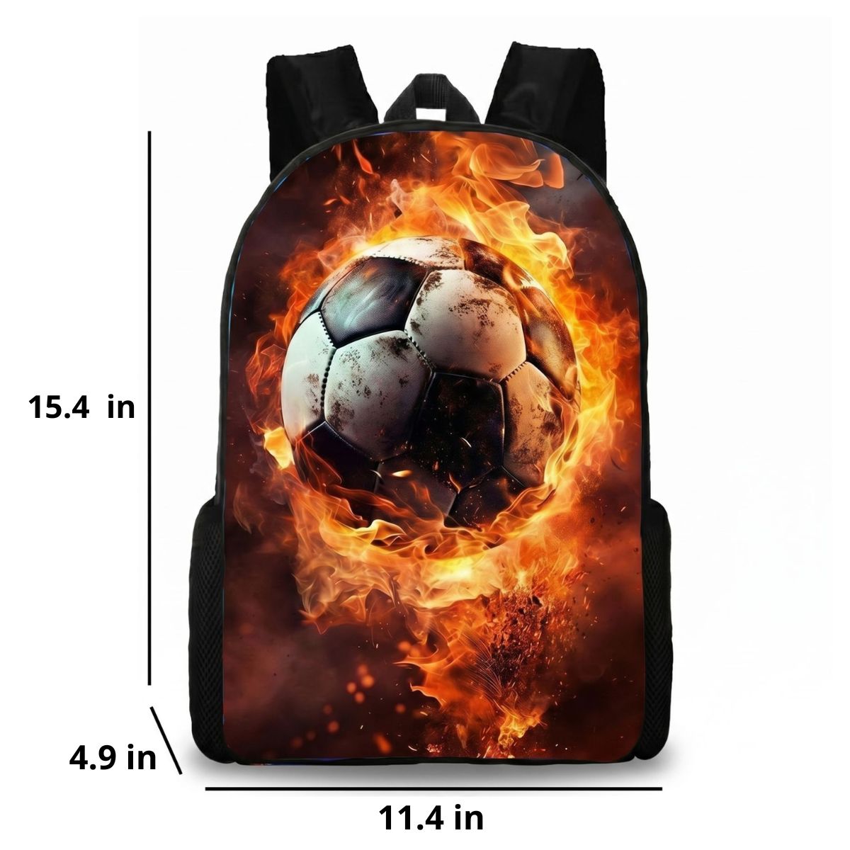 Kids' Football Backpack | 3-Piece School Set (Backpack + Shoulder Bag + Pencil Case) | Durable Oxford Fabric