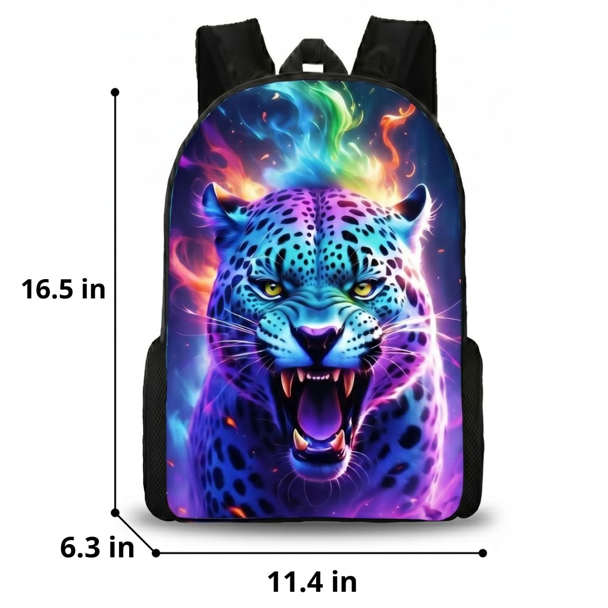 Roaring Leopard Backpack for Kids | 3-Piece School Set | Waterproof Oxford Fabric