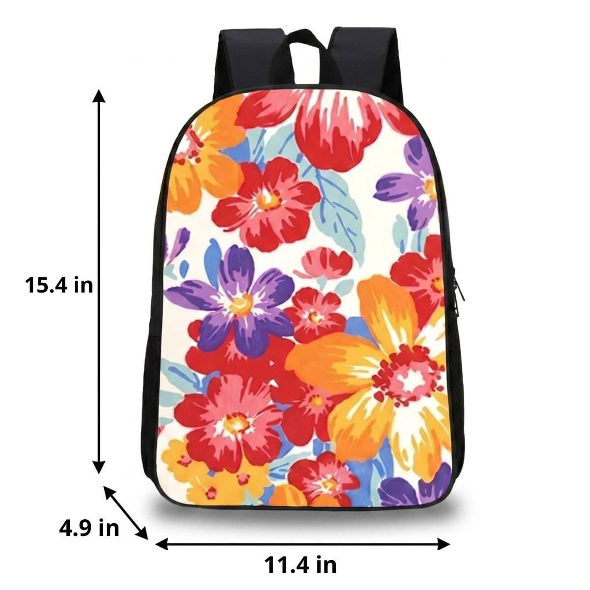 Floral Backpack for Kids | 3-Piece School Set (Backpack + Shoulder Bag + Pencil Case) | Waterproof Oxford Fabric