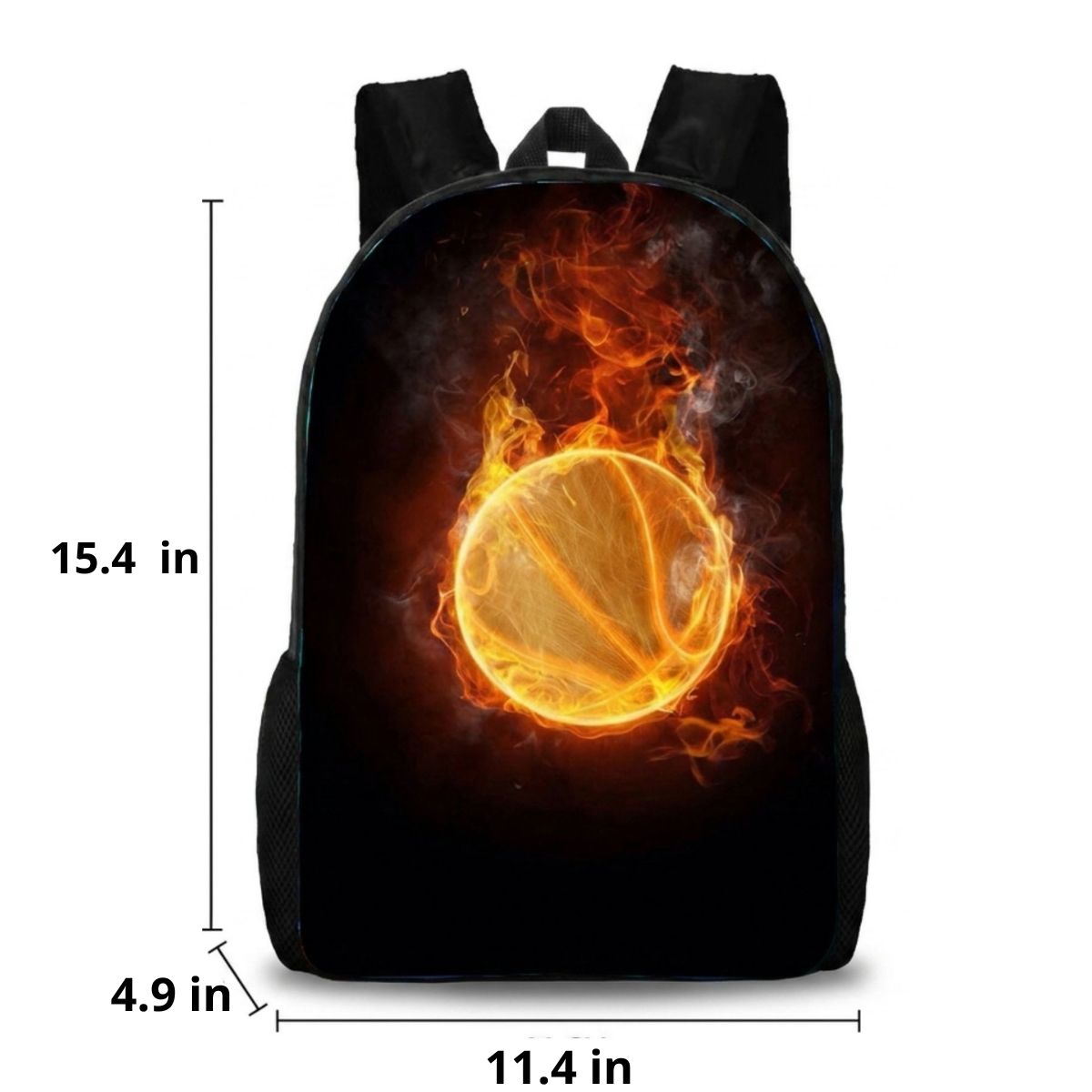 Basketball Backpack | 3-Piece School Set (Backpack + Shoulder Bag + Pencil Case) | Durable Oxford Fabric