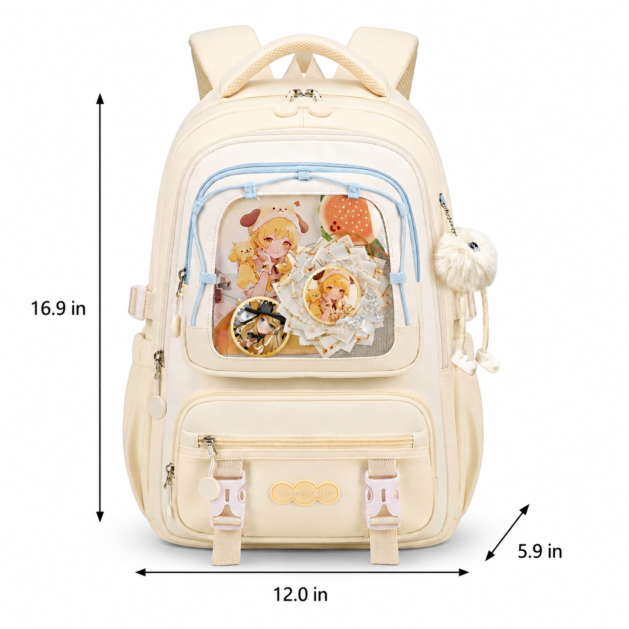 Cute Kawaii Backpack Set for Girls | 3-Piece Set | Durable Oxford Fabric