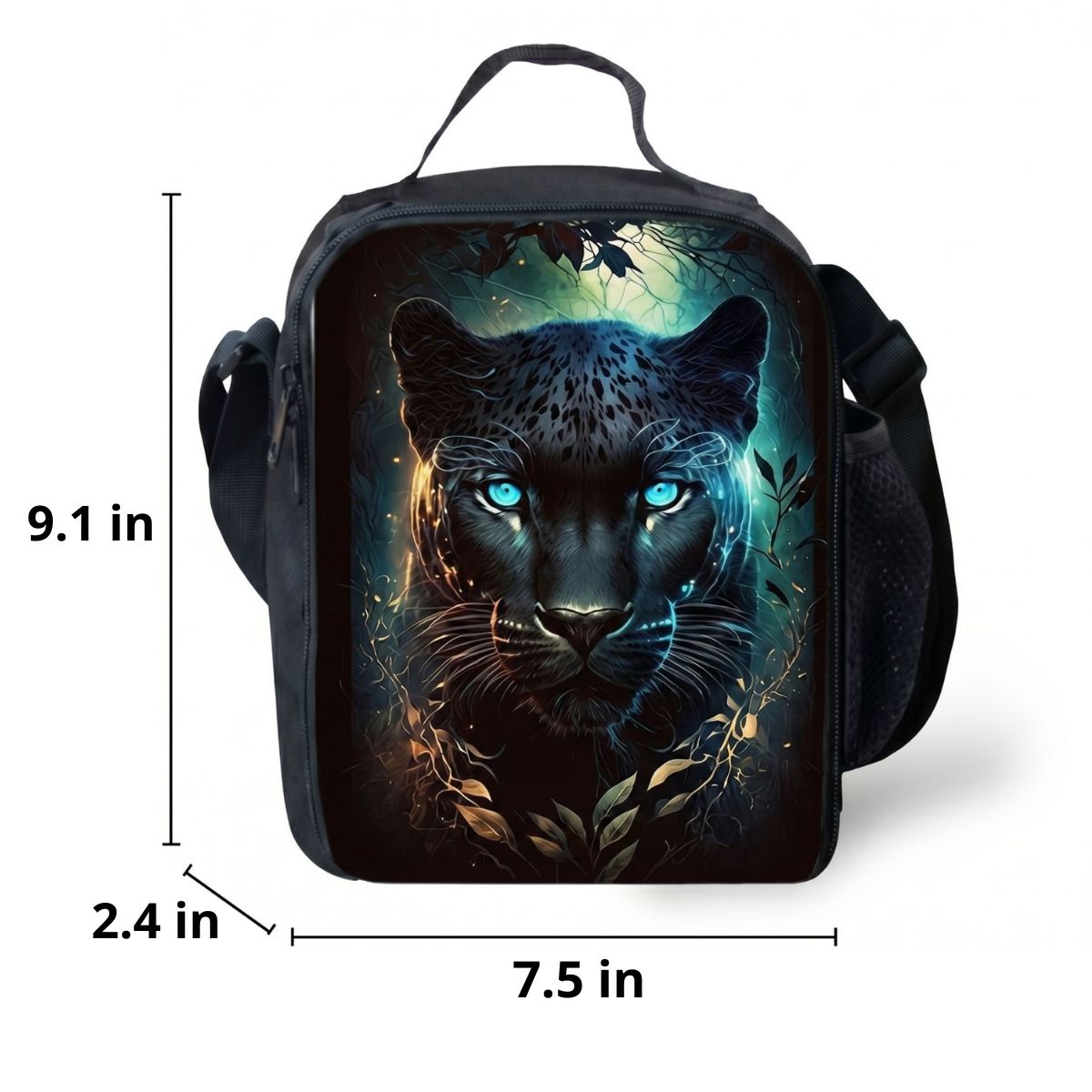Black Panther Backpack | 3-Piece School Set (Backpack + Lunch Bag + Pencil Case) | Durable Oxford Fabric