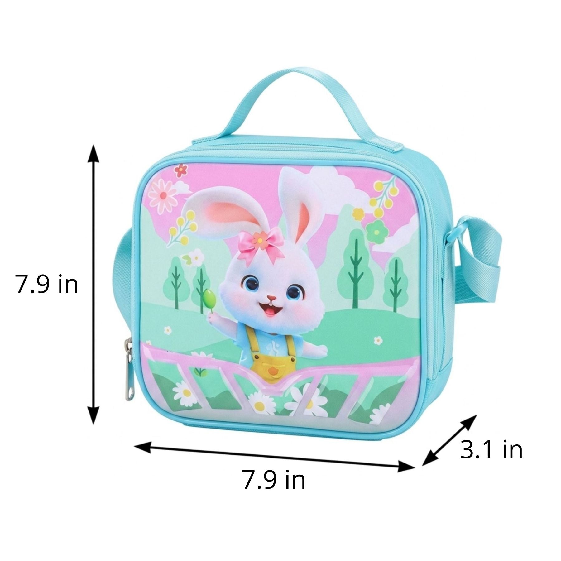 Rabbit Rolling School Backpack Set | 3-Piece Set | Durable Oxford Fabric