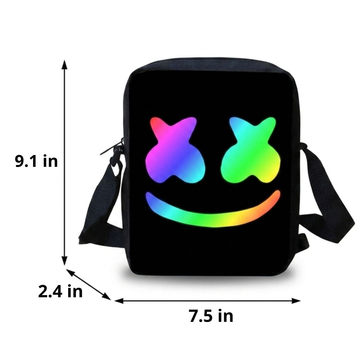 Smiley Backpack for Kids | 3-Piece School Set (Backpack + Shoulder Bag + Pencil Case) | Durable Oxford Fabric